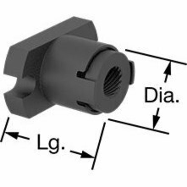 Bsc Preferred Fast-Travel Flange O-Ring 3/16-42.7 Thread for Ultra-Precision Lead Screw 6642K67